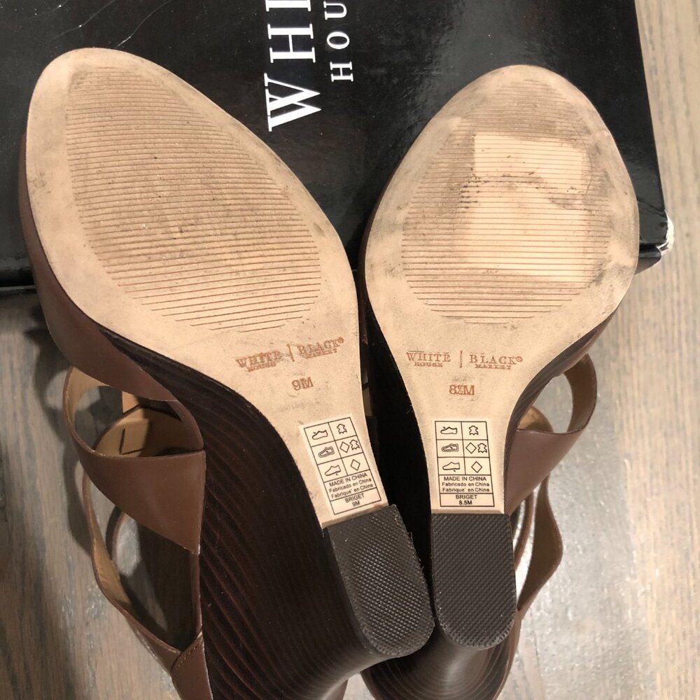 White House Black Market - Briget Wedge Heels - Sizing is 8.5 Right and 9 Left - Picture 5 of 6